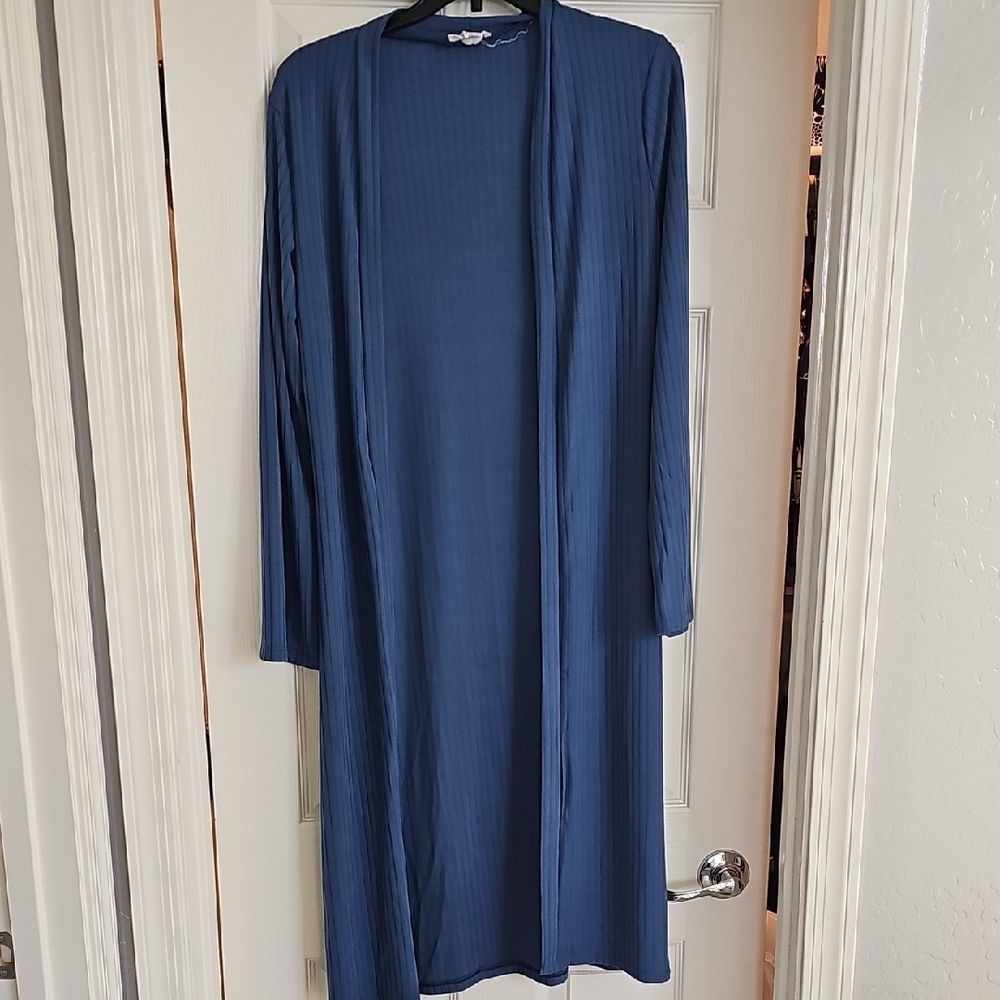 Blue Ribbed Lounge Set - Picture 2 of 2